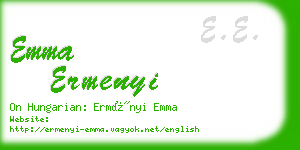 emma ermenyi business card